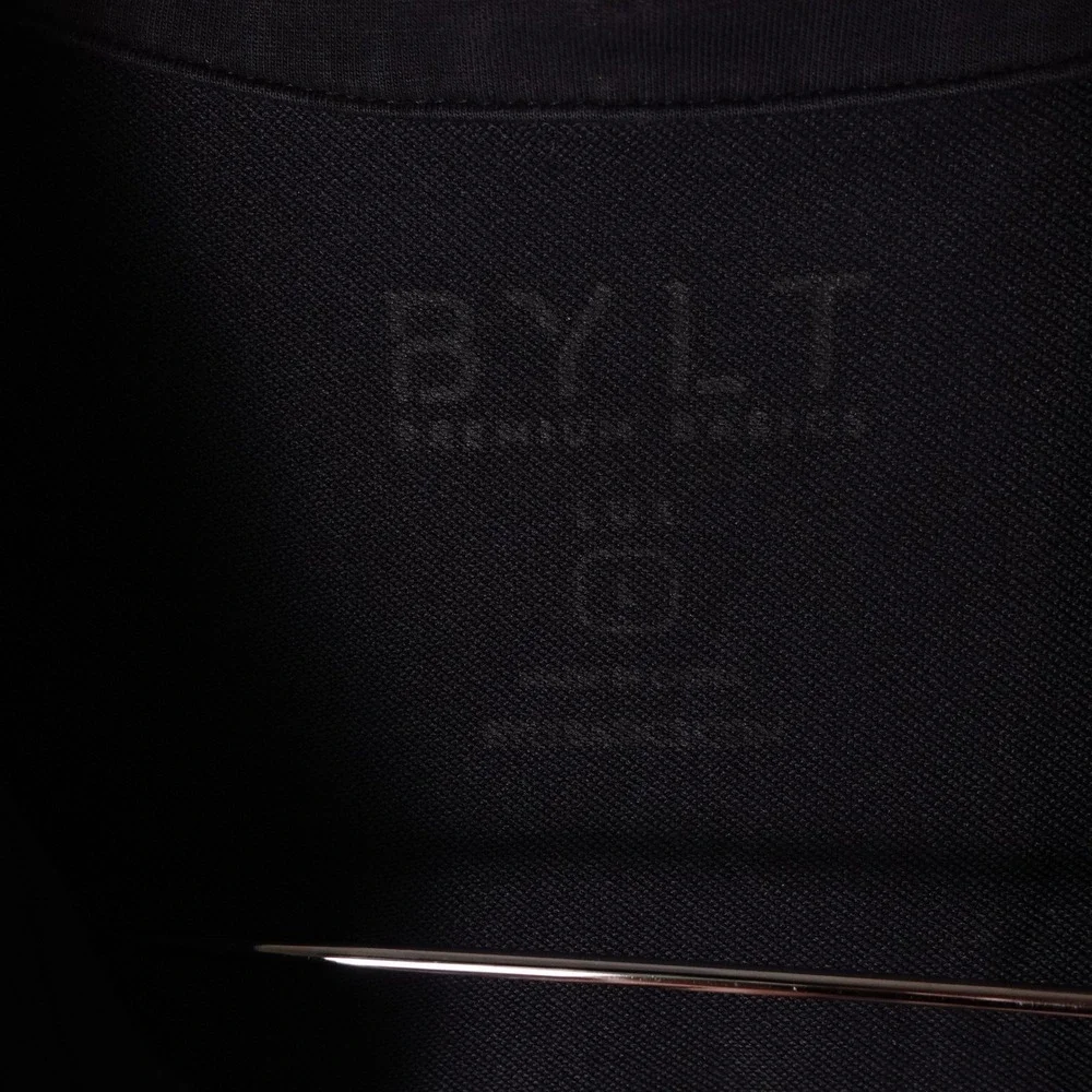 BYLT Premium Basics Mens Quarter Zip Long Sleeve Shirt Navy Blue Size Large